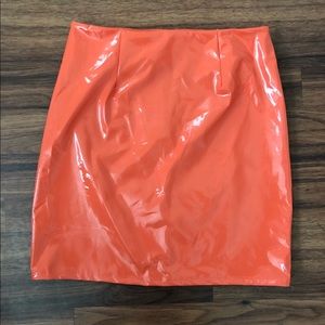 LATEX ORANGE SKIRT🧡